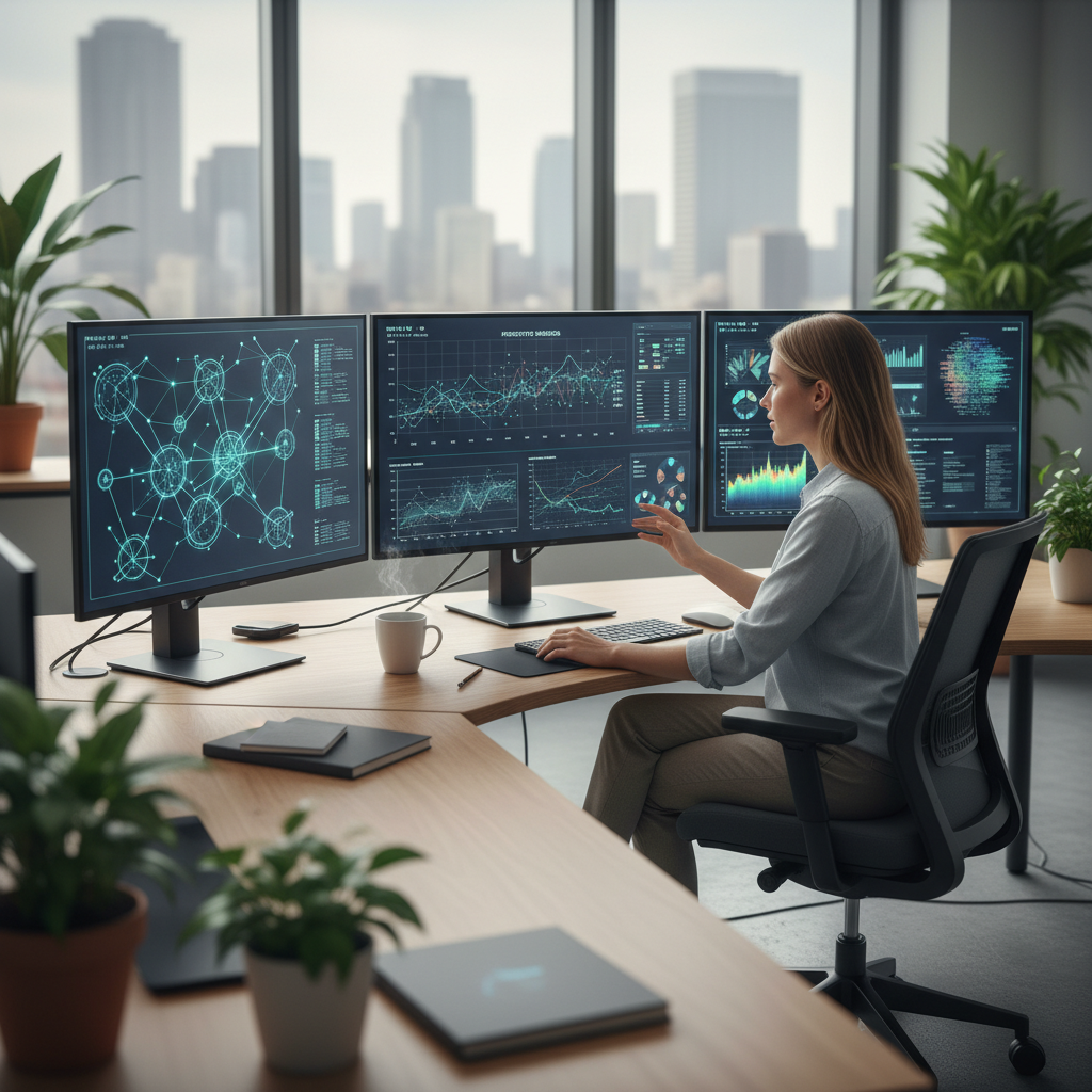 Data scientist working with predictive analytics for account prioritization