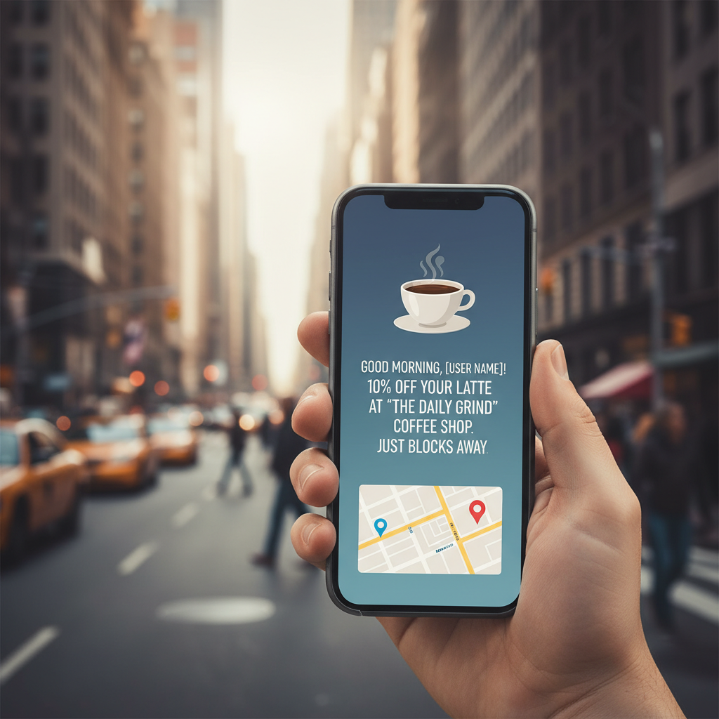Real-time location data personalizes marketing offers on mobile devices