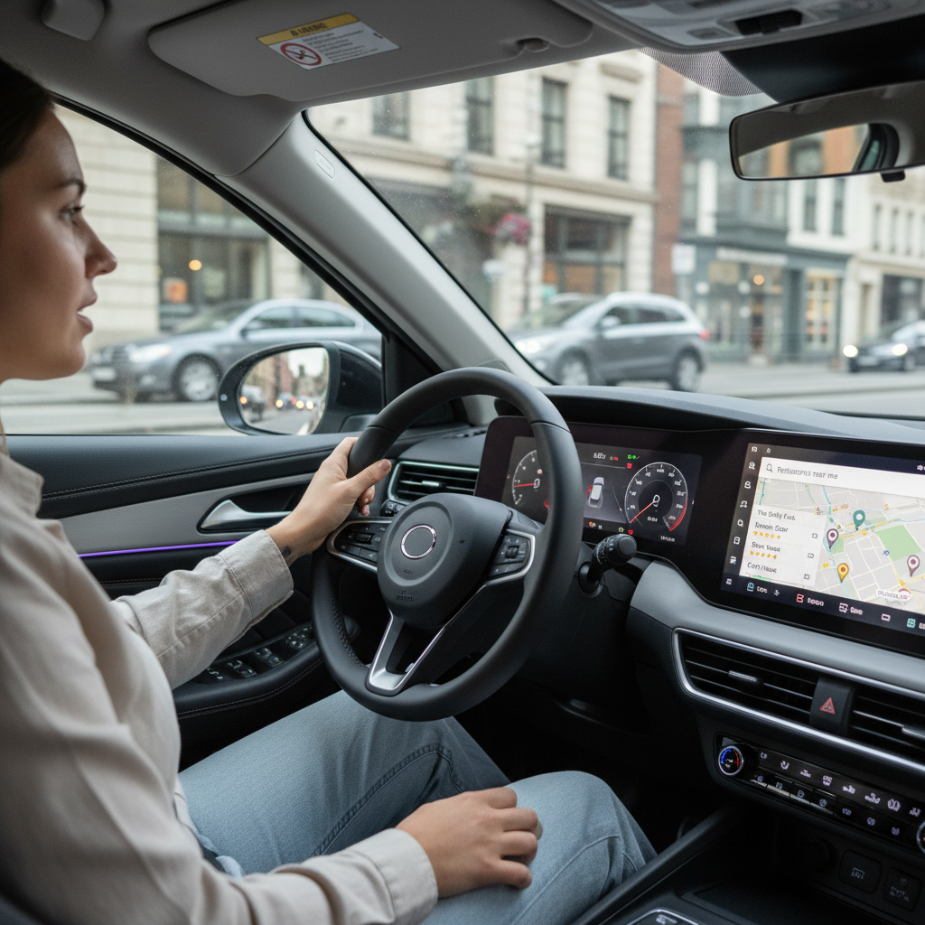 In-vehicle voice search for restaurants and retail