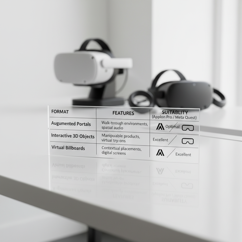 Mixed Reality Advertising Formats Comparison