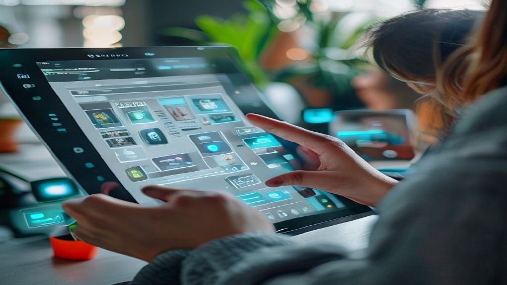 Interactive video engagement on a tablet
