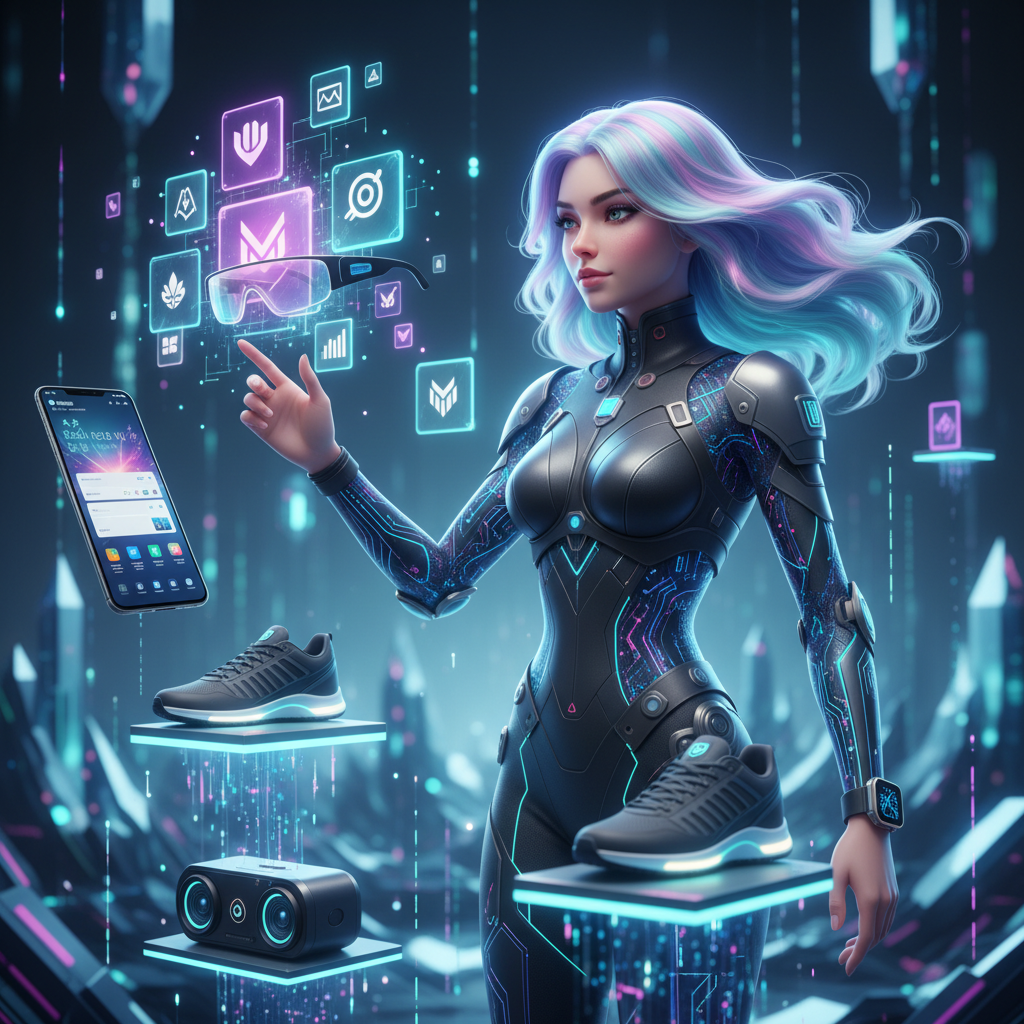 AI virtual influencer interacting with brands