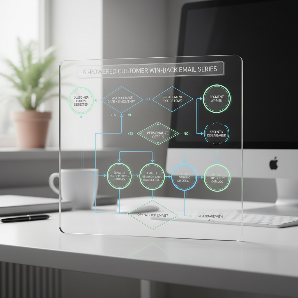 AI-Powered Win-Back Email Flowchart