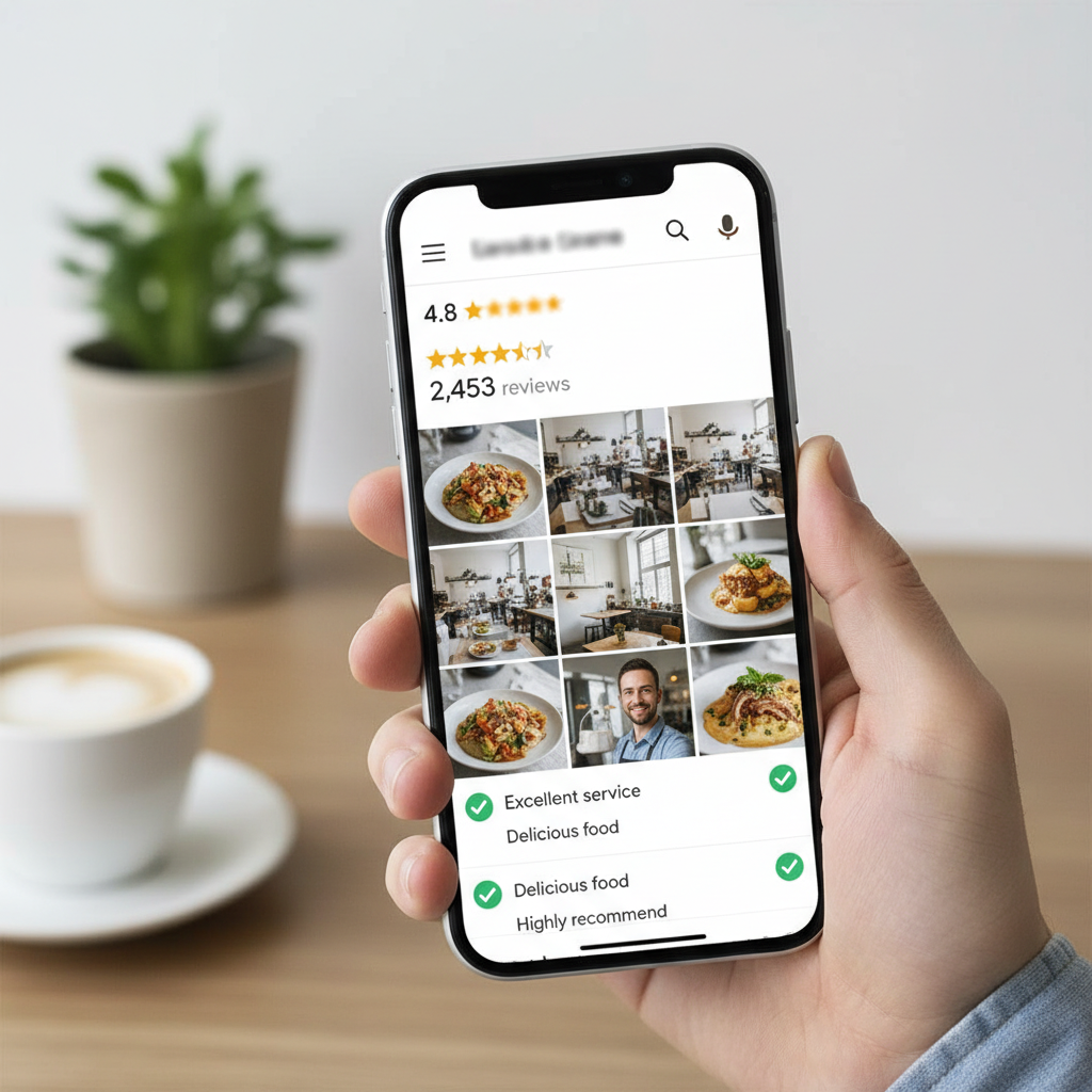 Google Maps reviews and photos for local business