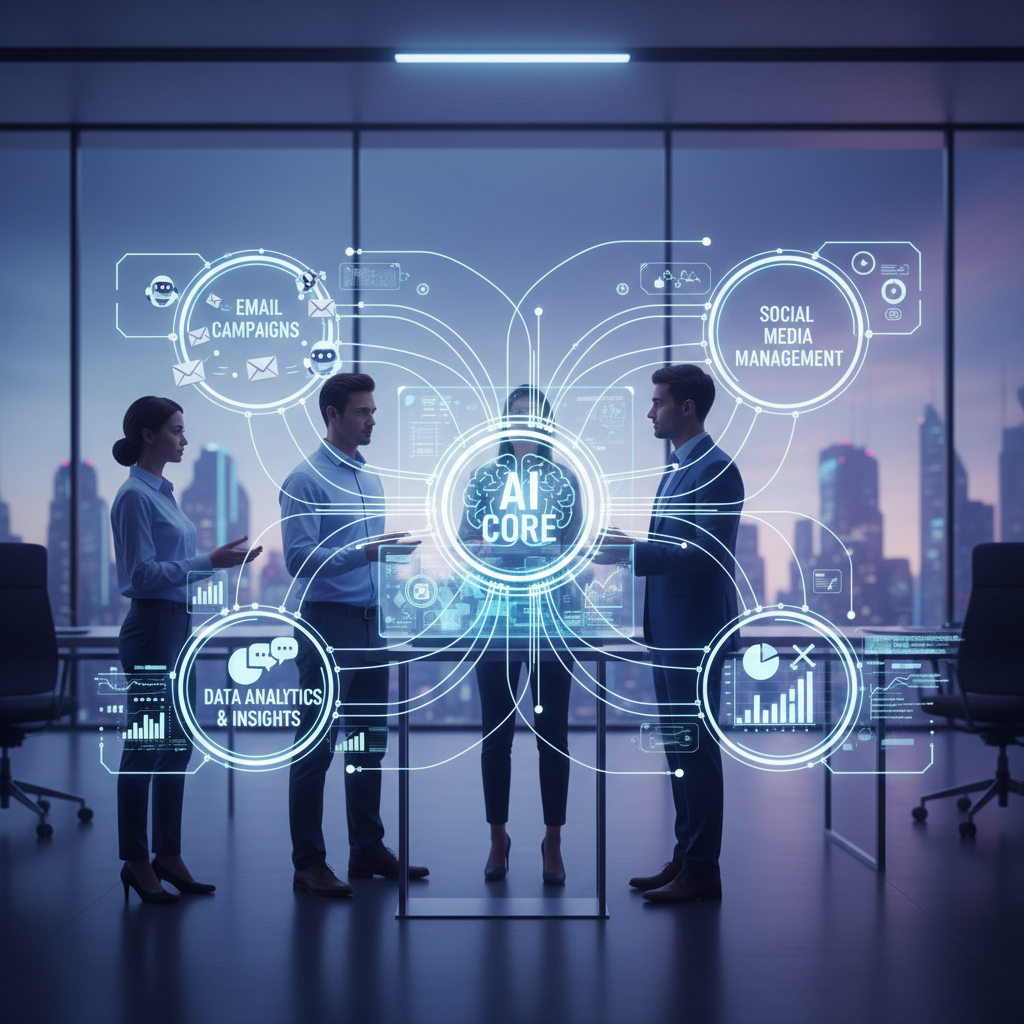 AI agents automating marketing workflows for lean teams