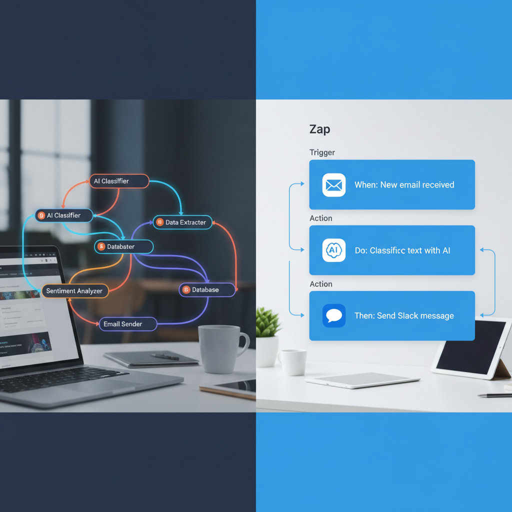 N8N and Zapier interfaces for marketing automation
