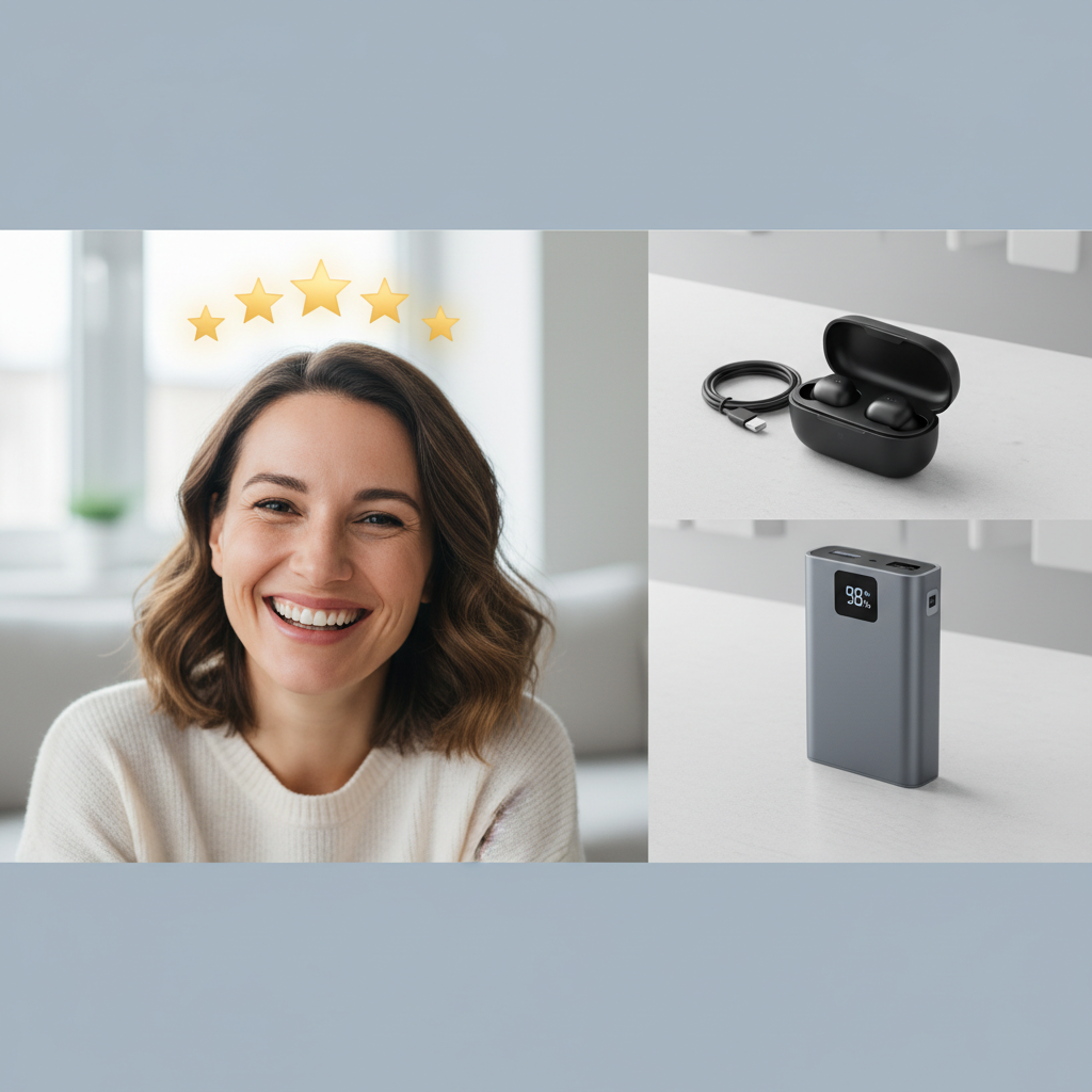 Digital ad creative showcasing customer testimonial and 5-star review
