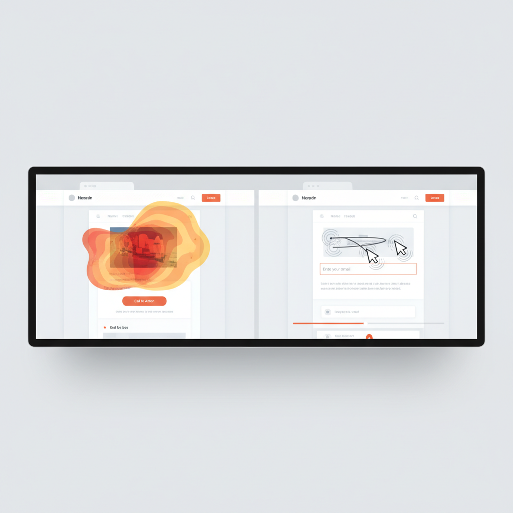 AI heatmaps and session recordings identifying user friction points