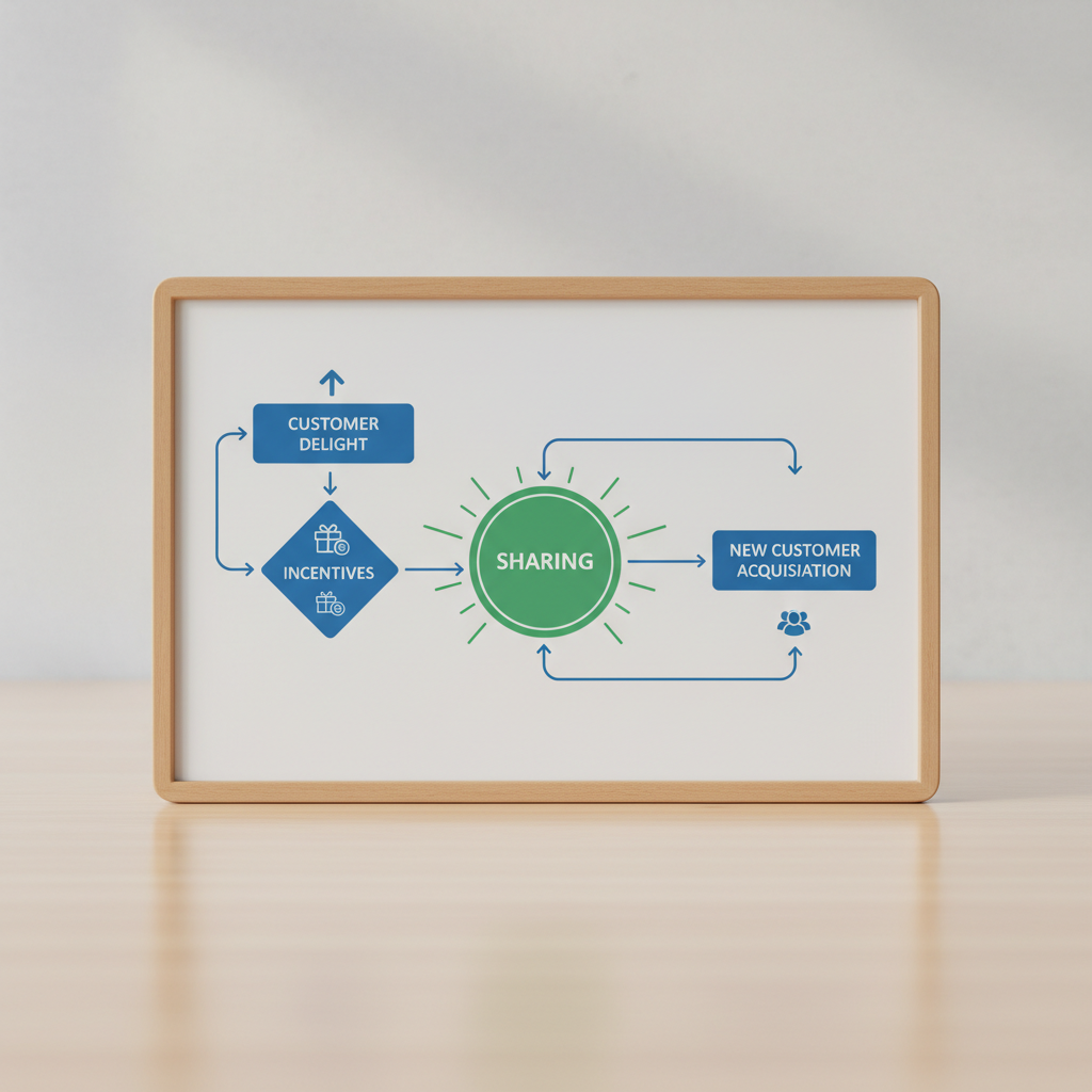 Viral Referral Program Flowchart