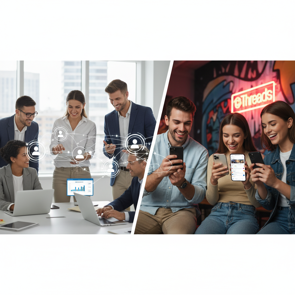 LinkedIn vs Threads audience demographics