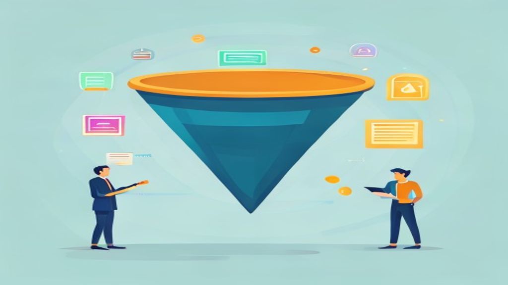 Self serve buyer journey funnel showing awareness, consideration, and decision stages